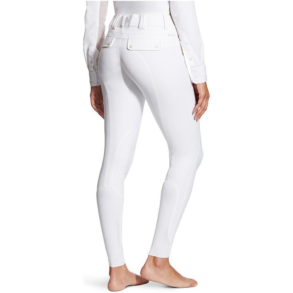 Ariat Womens Tri Factor Grip Knee Patch Breeches White